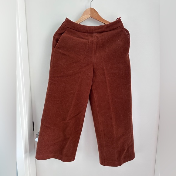 Rich Camel Color wide leg wool pants - Picture 2 of 3